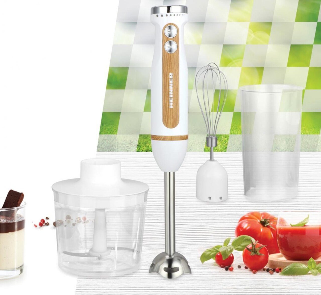Blender de mana Bestmix, Heinner, 600W, alb/natur - imagine 3